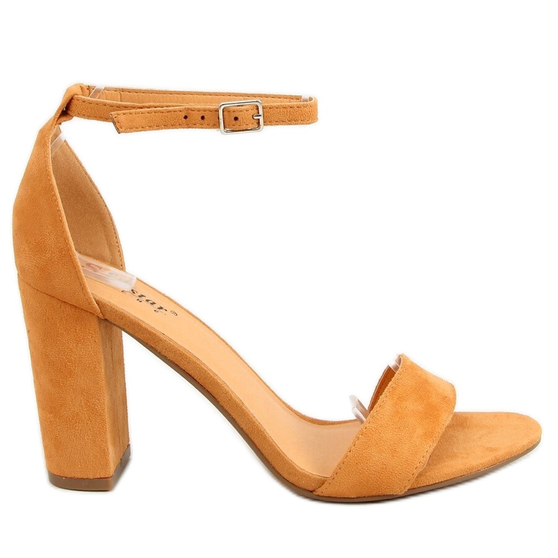 Sandale na post devi AF03P Camel smeđa