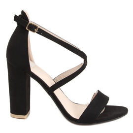 Crne sandale na postolju GG-88P Black crna