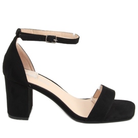 Crne sandale sa širokim potpeticama QL-169 Crna