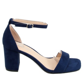 Sandale na štiklu tamnoplava QL-169 Plava