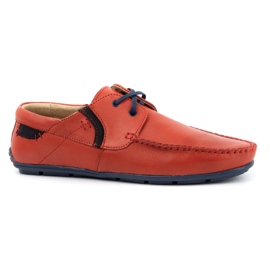 Olivier Muške kožne mokasine 297 crvene boje crvena