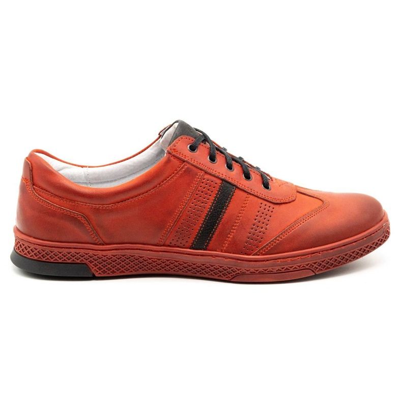 Joker Muške kožne ležerne cipele S21 / 2 crvene crvena