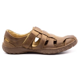 Polbut Muške ažurne cipele 237 za ljetno smeđu boju smeđa