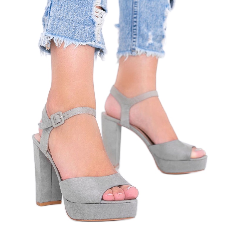 Sive sandale na platformi LaBamba siva