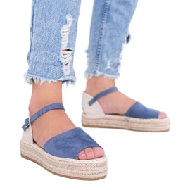 Plave sandale na platformi Pearl River plava