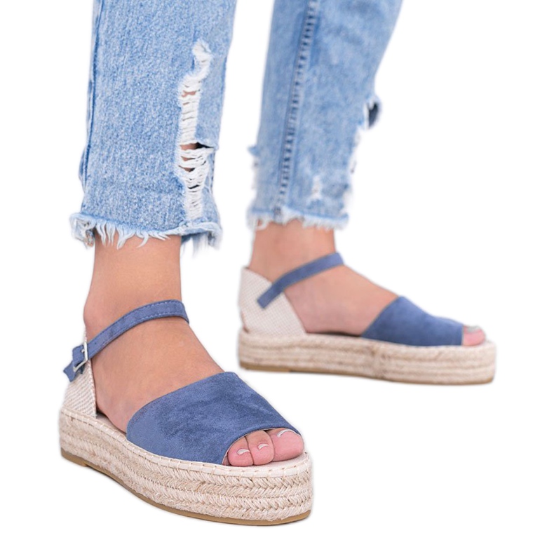 Plave sandale na platformi Pearl River plava