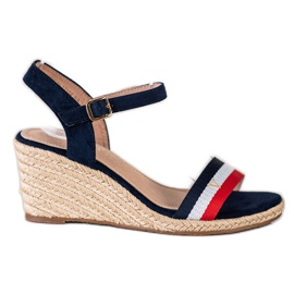 Lagane VINCEZA sandale sa prugama bijela crvena tamnoplava