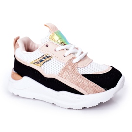 Dječje sportske cipele Tenisice Crno-ružičaste Game Time bijela crna ružičasta