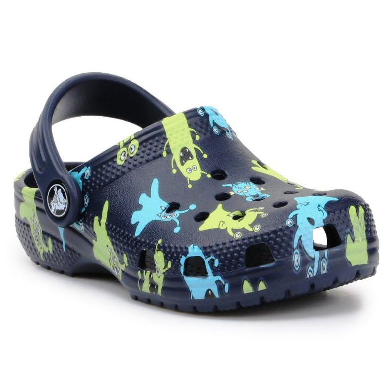 Crocs Classic Monster Print Clog Jr 206833-410 mornarsko plava