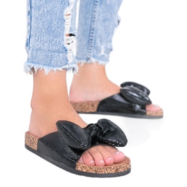 Crne papuče s mašnom od Norrisa crna