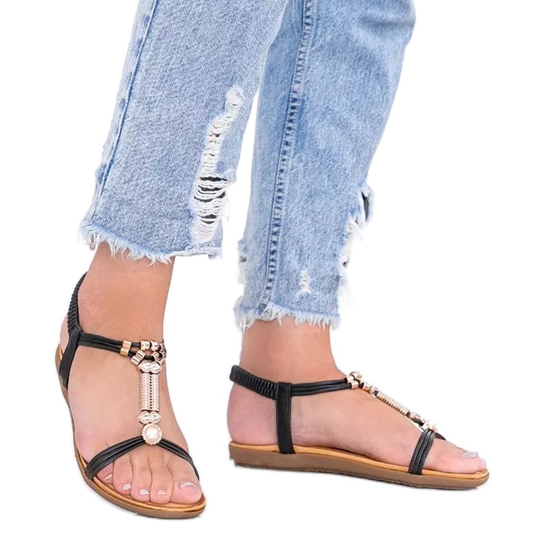 Ženske crne sandale Liva crno