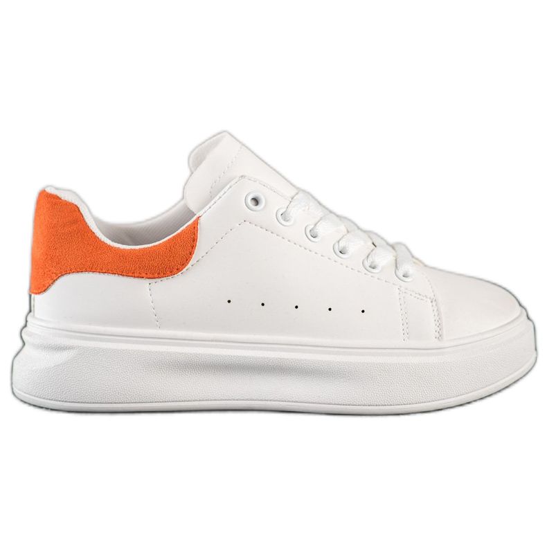 SHELOVET Bijele tenisice na platformi bijela