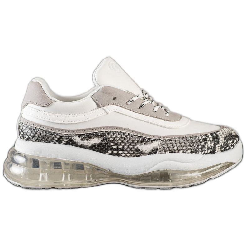 SHELOVET Tenisice na prozirnoj platformi bijela raznobojna