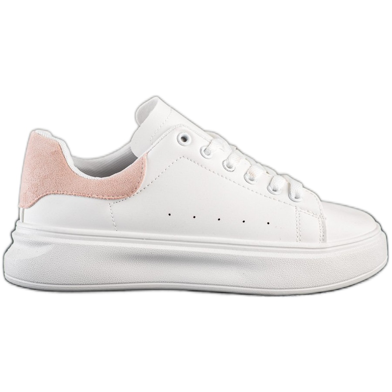 SHELOVET Bijele tenisice na platformi bijela