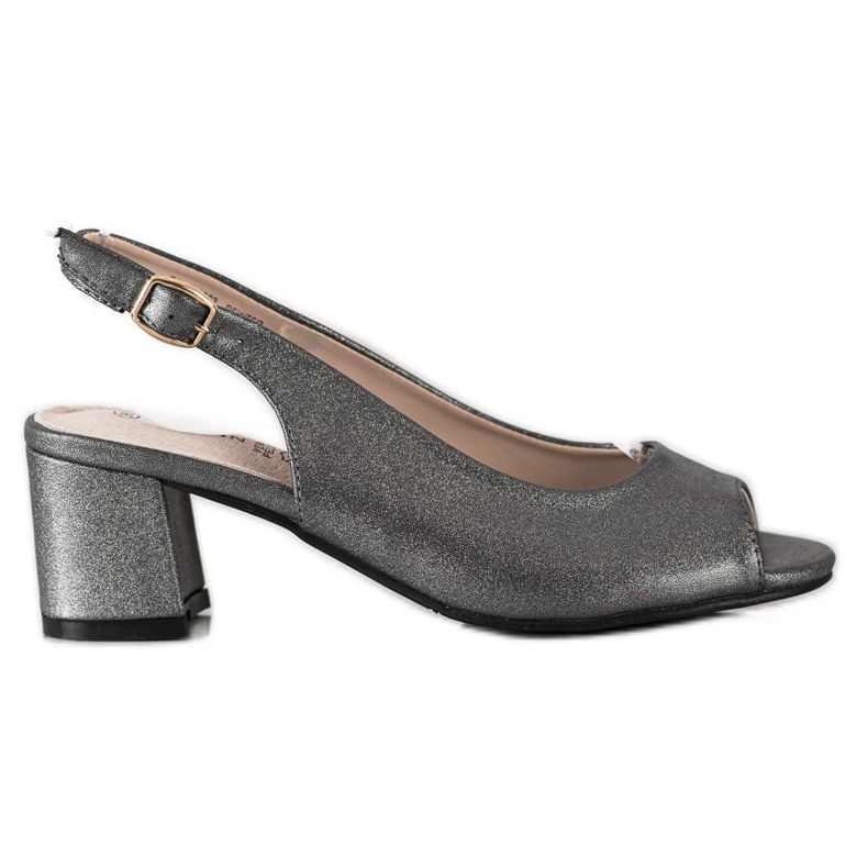 Goodin Svijetleće grafitne sandale srebro