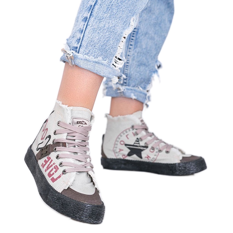 BM Nadi ženske sive tenisice do gležnja siva