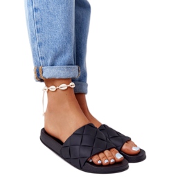 PS1 Ženske crne gumene papuče Let's Swim crna