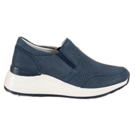 Goodin Kožne tenisice sa sjajem tamnoplava plava