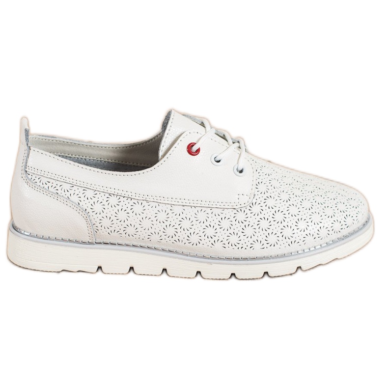 Goodin Kožne ažurne cipele bijela