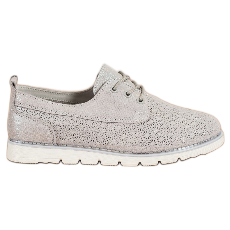 Goodin Kožne ažurne cipele raznobojna zlatna