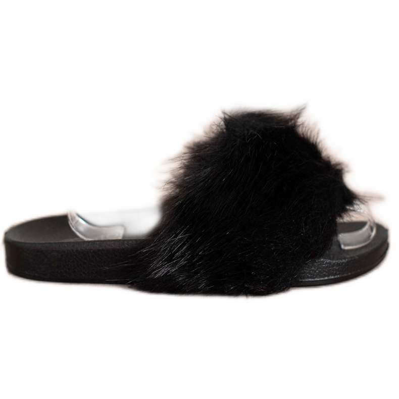 Evento Papuče s krznom crno