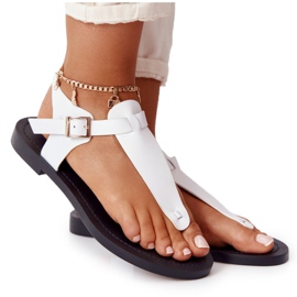 Kožne sandale Japanke Big Star HH274702 Bijela