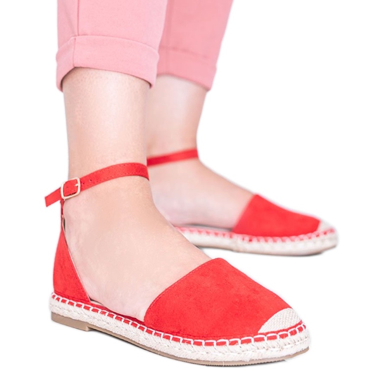 Chloe Star crvene sandale od espadrile crvena