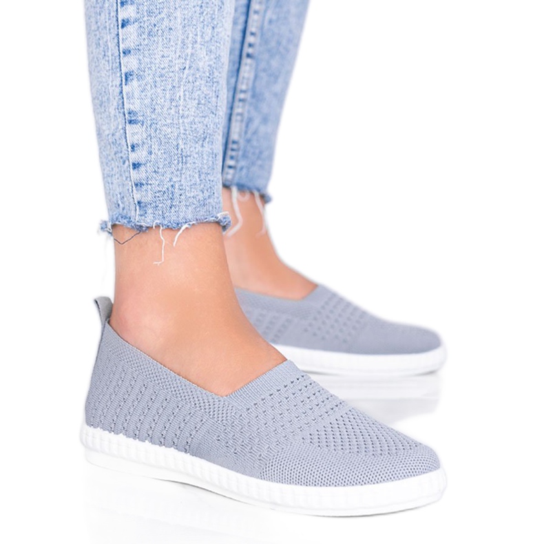 Sive ažurne Funk tenisice Slip On siva