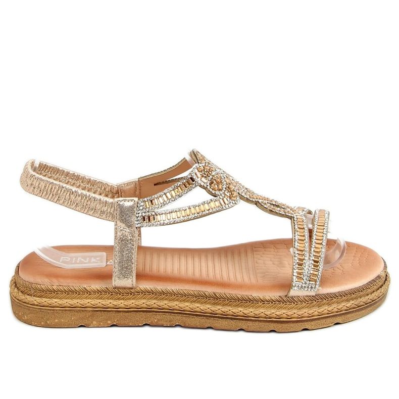 Zlatne ženske sandale JN11-34 Gold zlatna