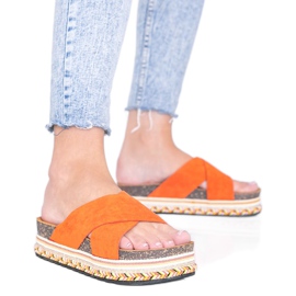 Narančaste papuče s ukrasnim potplatom Riri narančasta