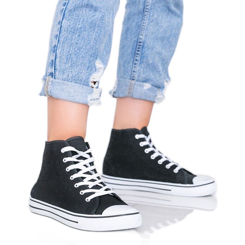 Ženske crne tenisice Gampa gležanj crno