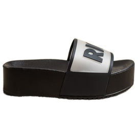 Small Swan Papuče s bogatom platformom crna