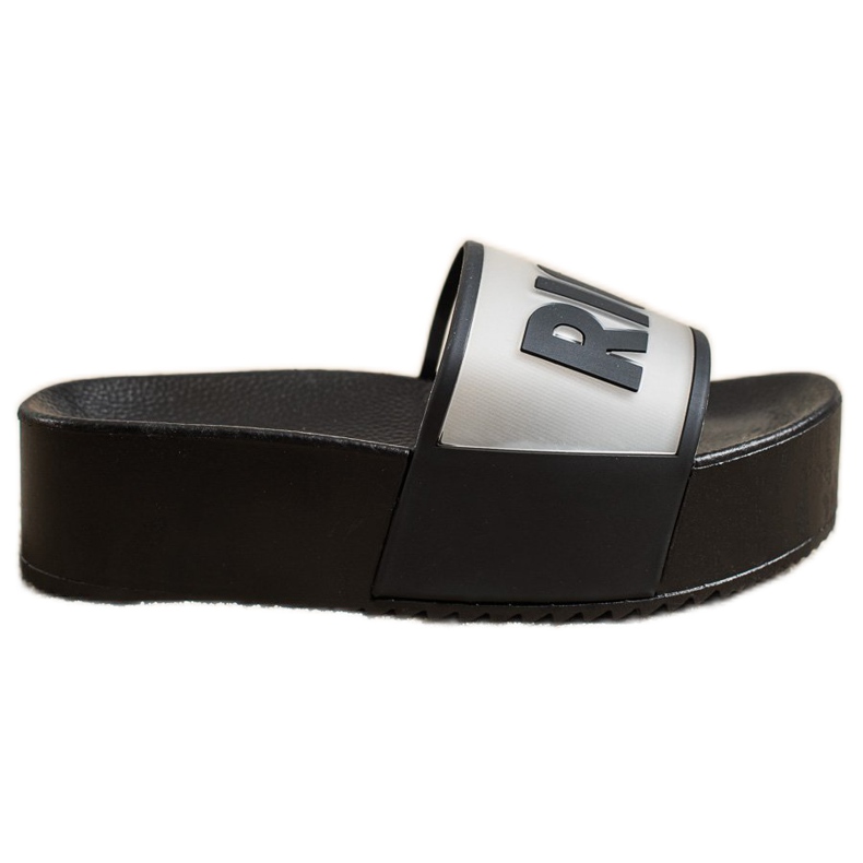 Small Swan Papuče s bogatom platformom crno