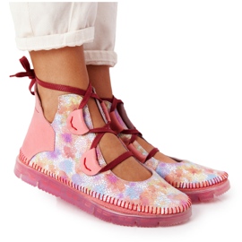 Ženske kožne čizme Maciejka Pink 04457-15 plava narančasta ružičasta zelena žuta boja