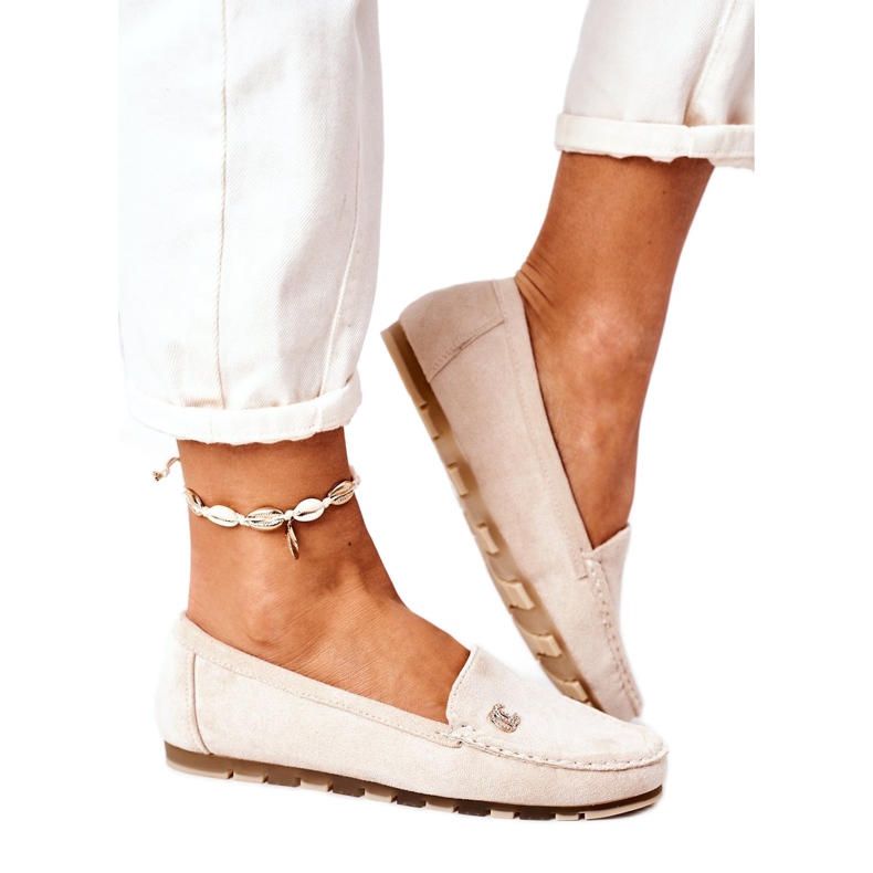 PS1 Ženske mokasine od antilopa bež Madelyn