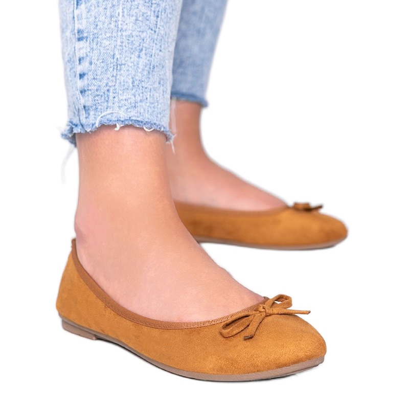 Smeđe balerinke s mašnom Angelina smeđa