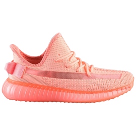 SHELOVET Tekstilne tenisice na platformi naranča