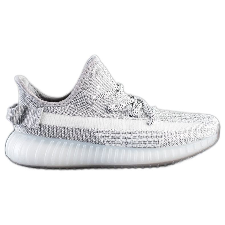 SHELOVET Tekstilne tenisice na platformi srebro siva