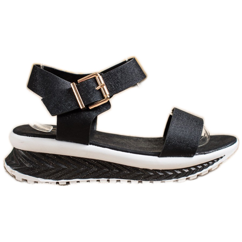 Groto Gogo Sandale na platformi sa sjajem crno