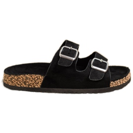 Evento Ležerne papuče s kopčom crna