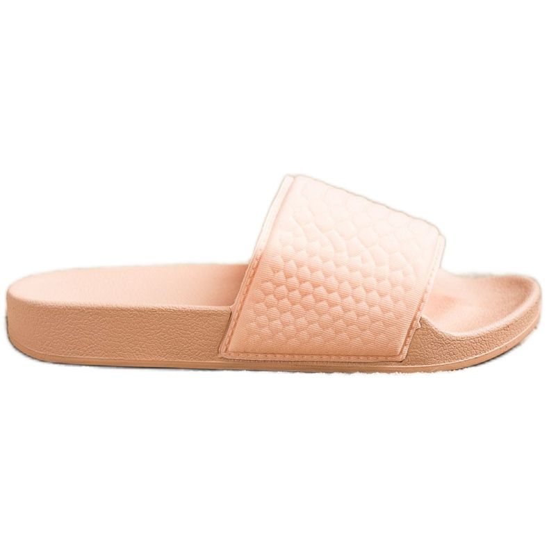 SHELOVET Bež tekstilne papuče