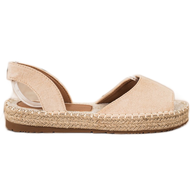 Ideal Shoes Klizne espadrile bež
