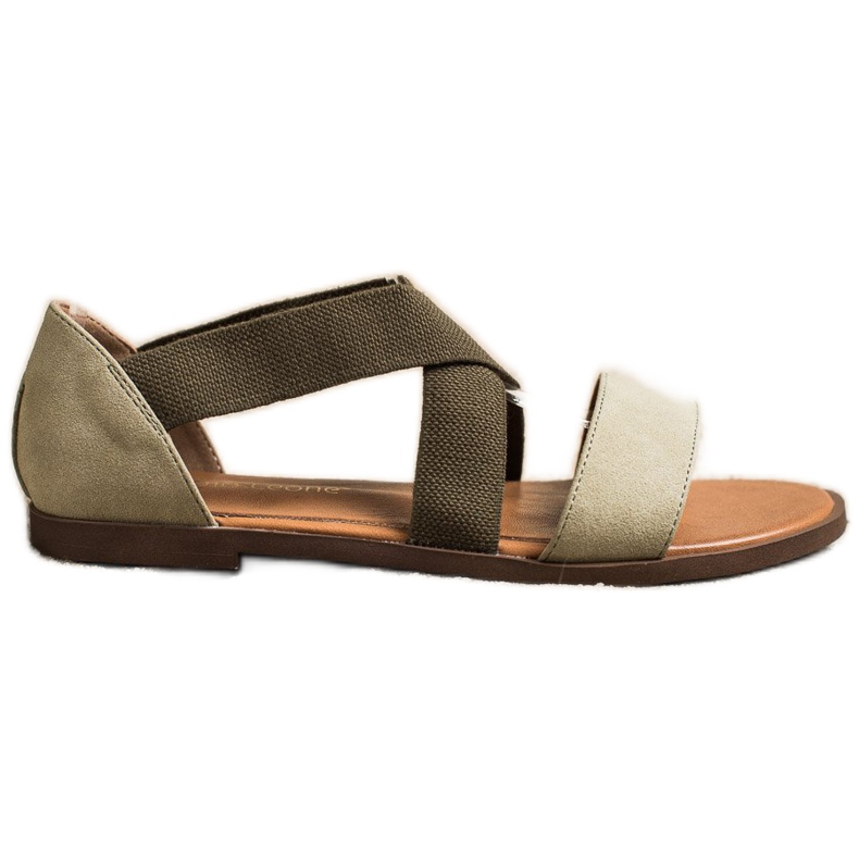 Sergio Leone Udobne klizne sandale Sergia Leonea zelena