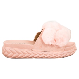 Seastar Ružičaste papuče s krznom ružičasta