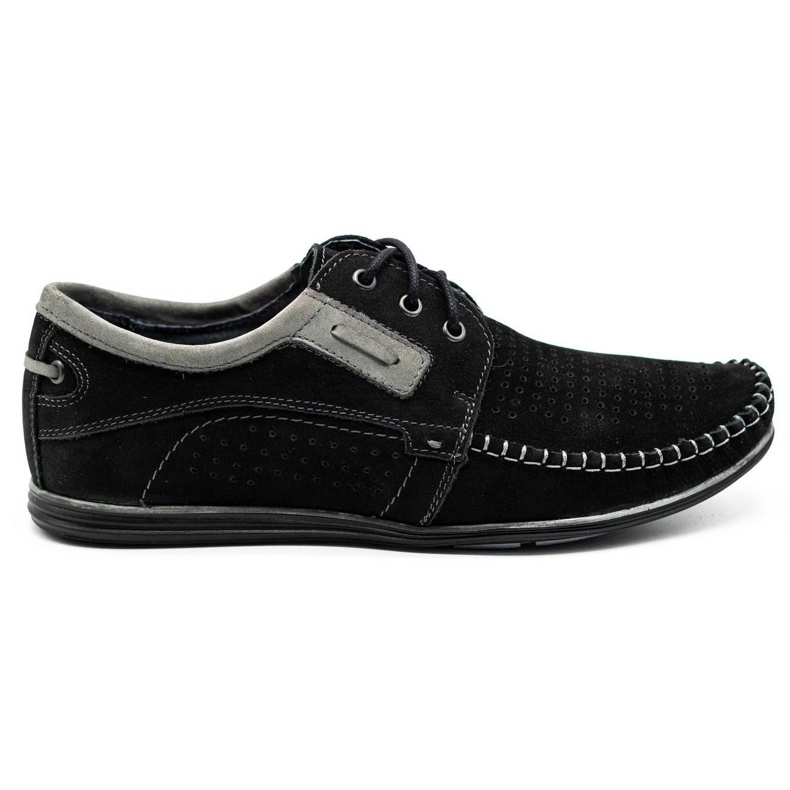 Olivier Crne muške kožne mokasine 4228 crno