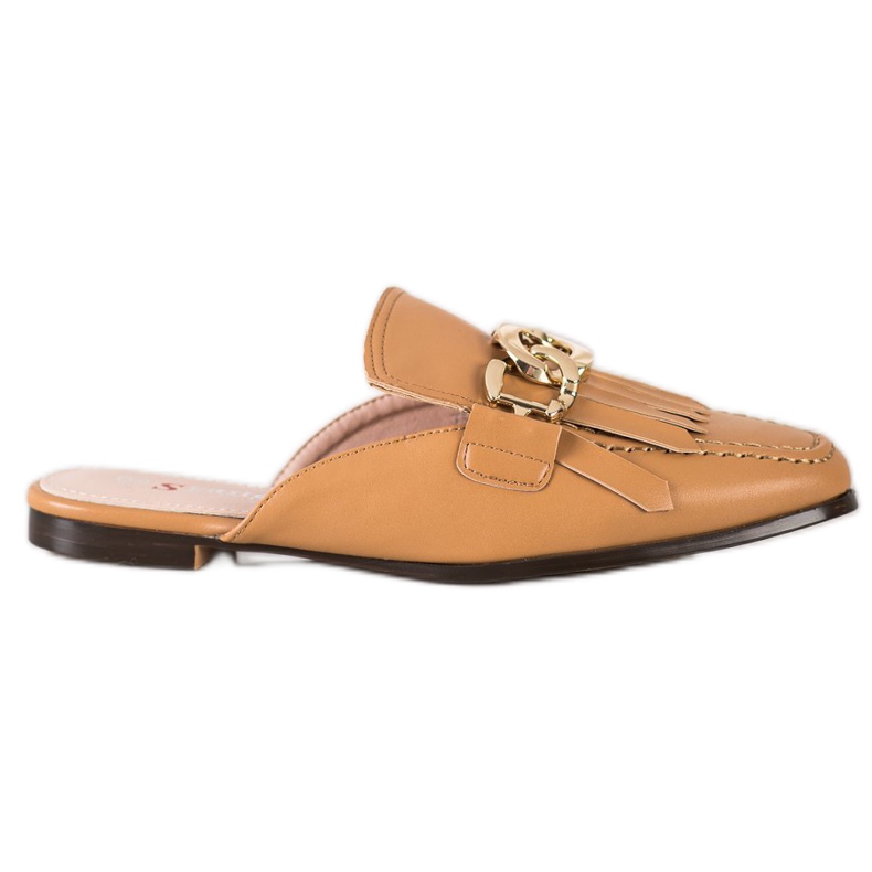 Seastar Elegantne papuče s ukrasom smeđa