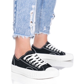 Ženske crne tenisice na debelom potplatu Nolita crno