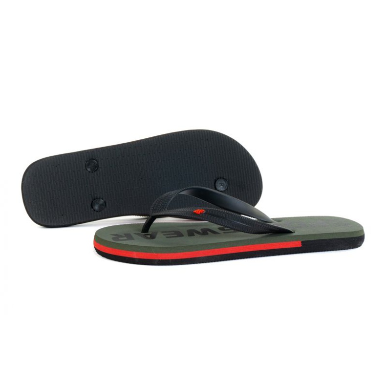 Papuče 4F M H4L21-KLM006 Khaki crno zelena