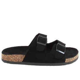 Crne papuče od pluta MS10005 Crne crna