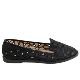 Crne ažur balerine PK01P Crne crna